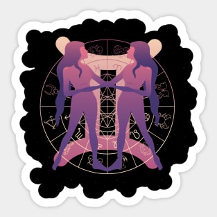 Twin Harmonies of Gemini Sticker